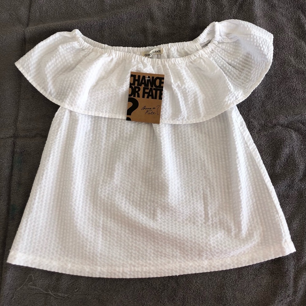 Chance or Fate white crop top